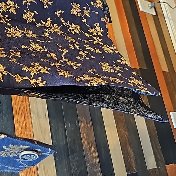 Gold Silk Nehru Blazer with Customized Threads - Picture 6 of 10